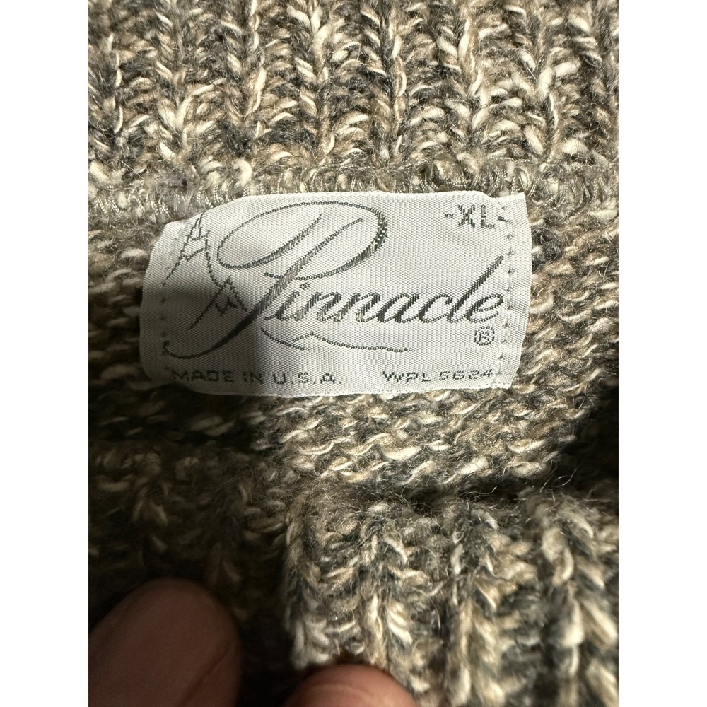Vintage Pinnacle XL Crewneck Sweater Made in USA Wool Acrylic Cotton Blend 80s 9 - Picture 4 of 9